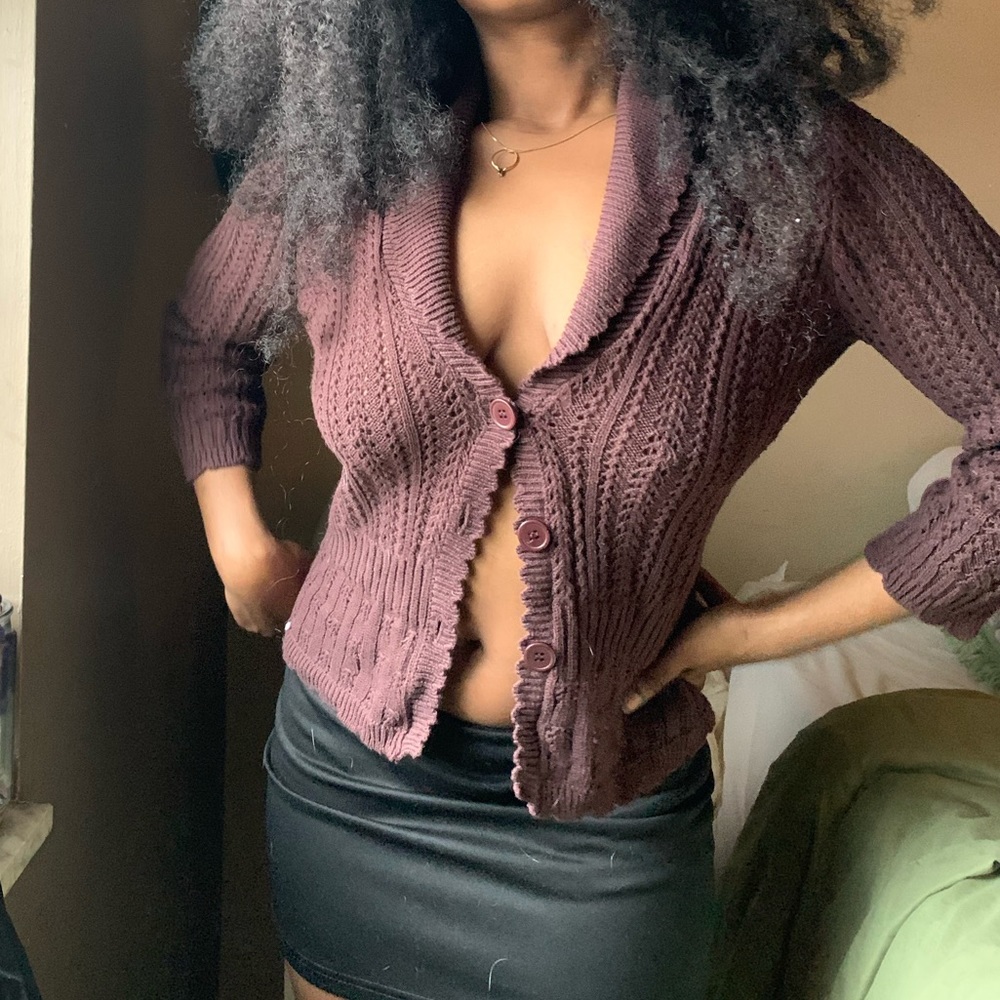 Vintage Crotchet Knit Cardigan